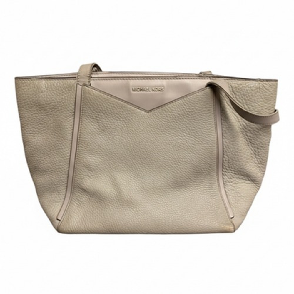 Michael Kors‎ Handbag Purse Gray Leather Tote with Zipper Closure Pockets